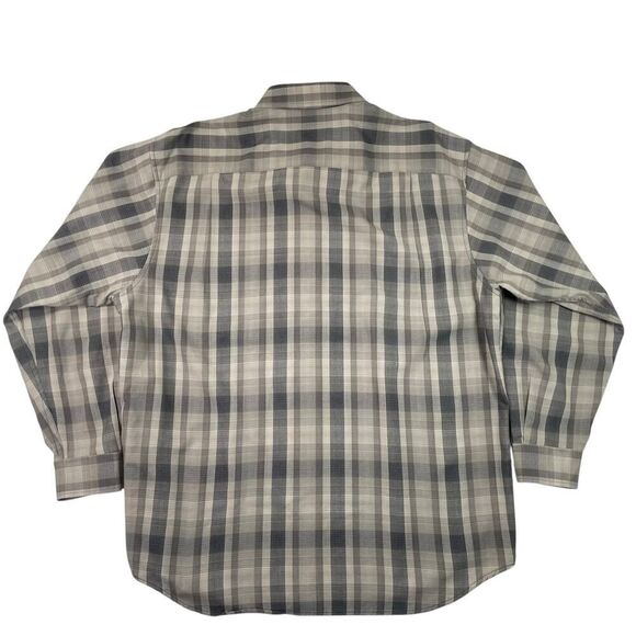 Sir Pendleton Mens XL Gray Plaid Long Sleeve Button Down Dress Shirt - Picture 8 of 9